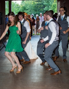 NC Farm Wedding Reception Dancing