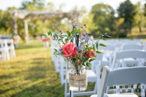 Fresh Wedding Flowers at Virginia Winery Wedding