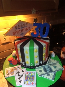 Vegas Themed Birthday Party Cake