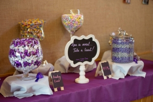 Purple Wedding Candy Buffet Chapel Hill NC