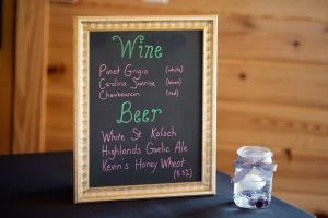 Chapel Hill Wedding Bar chalkboard