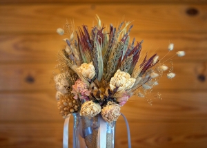 Dried Wedding Flowers at NC wedding