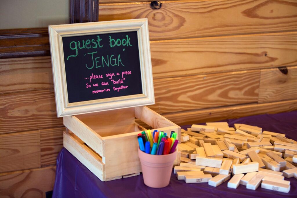 Jenga guest book