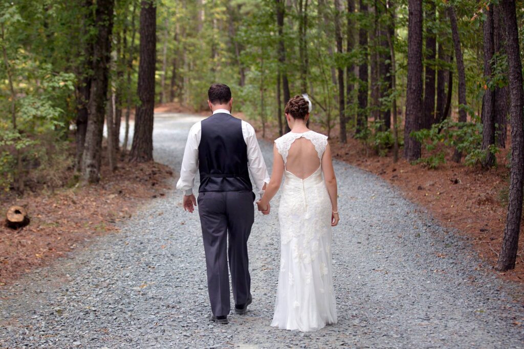 Bride & Groom walking