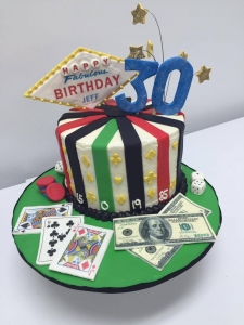 NC Party Planner Las Vegas Themed Birthday Cake