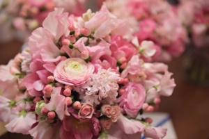pink wedding flowers Winston Salem Wedding